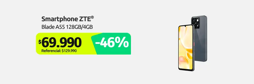 Celular ZTE Blade A55 128GB 4GB